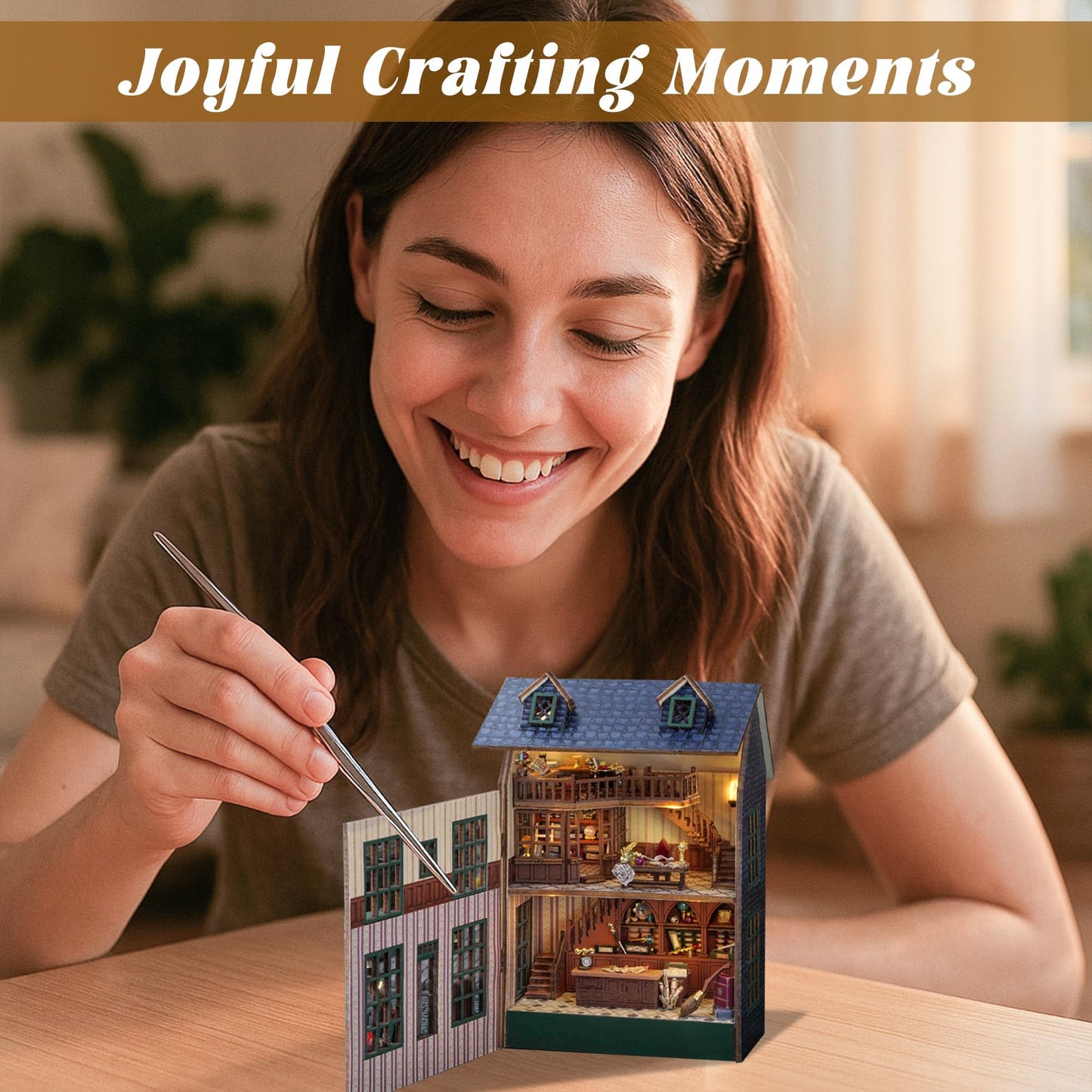 Flever Dollhouse Miniature DIY Kit – Creative Room with Furniture (1:32 Scale)