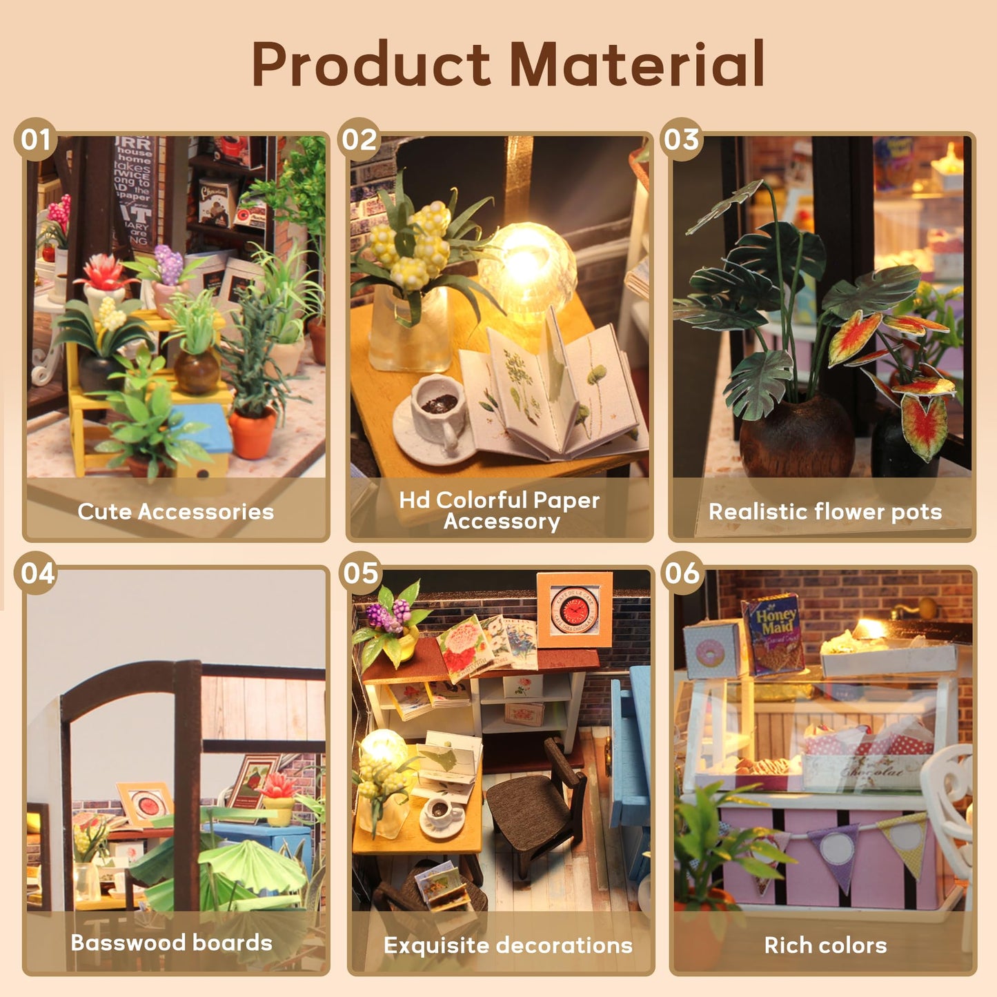 Flever Dollhouse Miniature DIY Kit – Romantic Valentine Gift with Furniture & LED