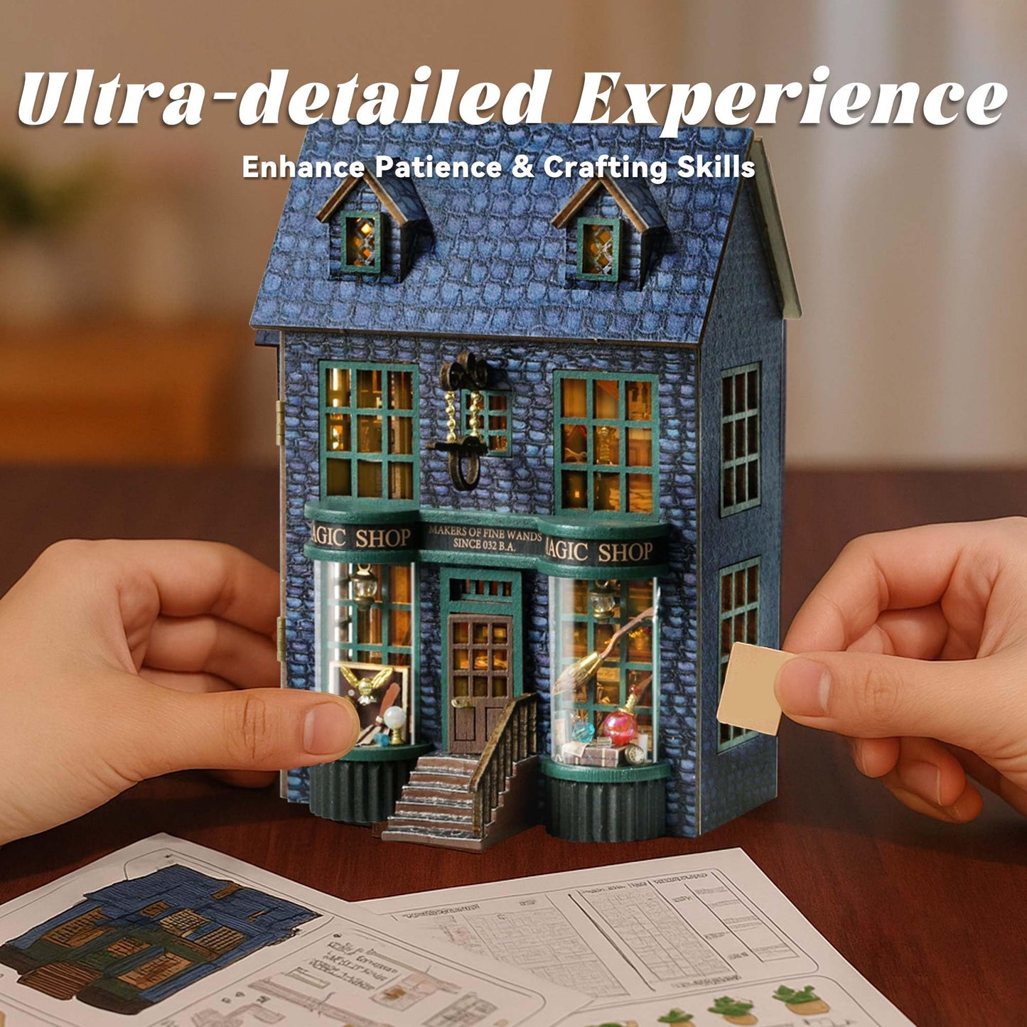 Flever Dollhouse Miniature DIY Kit – Creative Room with Furniture (1:32 Scale)