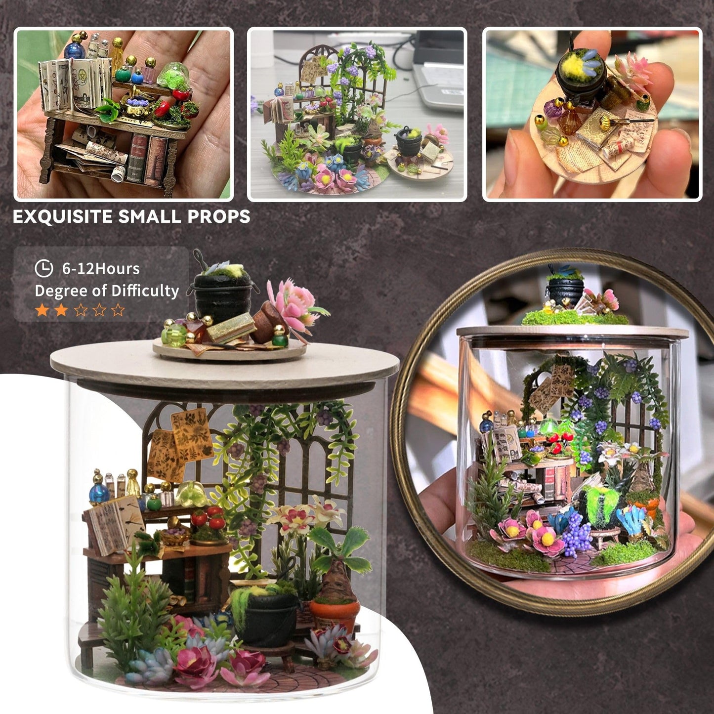 Flever Dollhouse Miniature DIY House Kit – Magic Garden (1:32 Scale)