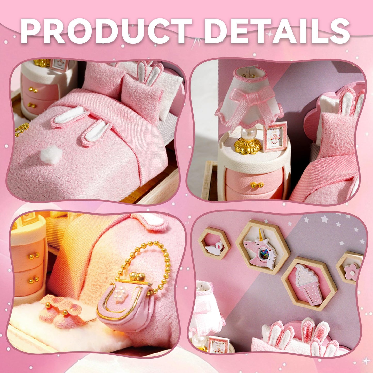 Flever Dollhouse Miniature DIY Kit with Furniture – Romantic Gift Idea