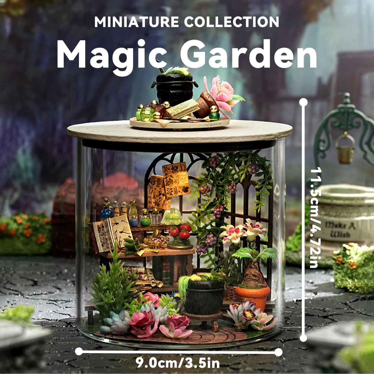 Flever Dollhouse Miniature DIY House Kit – Magic Garden (1:32 Scale)