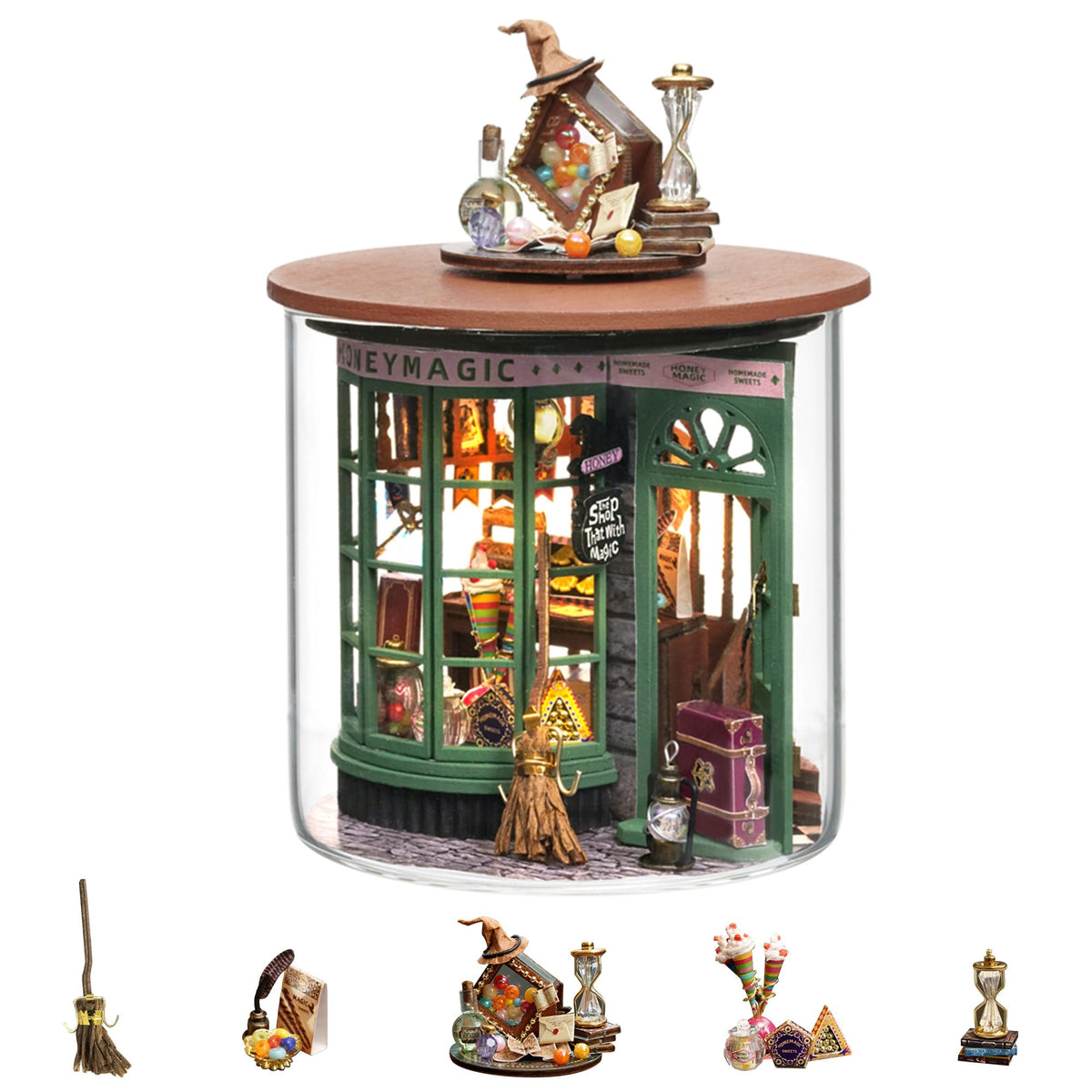 Flever Dollhouse Miniature DIY Kit – Creative Room Dream Bottle Series with Furniture | Romantic Gift Idea