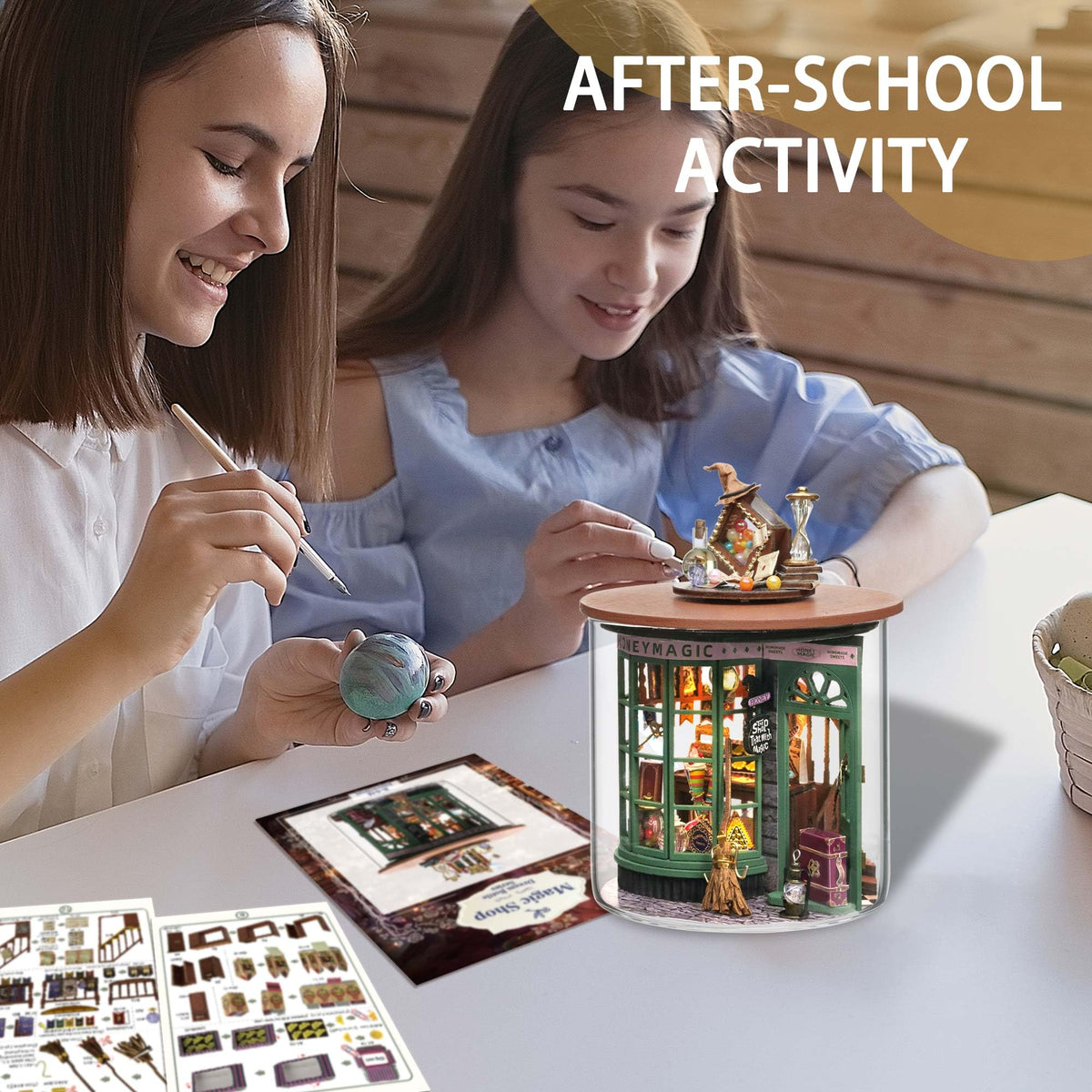 Flever Dollhouse Miniature DIY Kit – Creative Room Dream Bottle Series with Furniture | Romantic Gift Idea