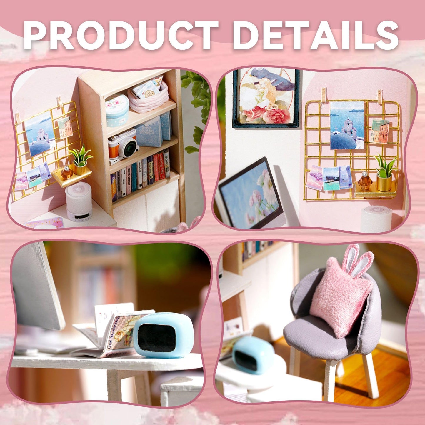 Flever Dollhouse Miniature DIY Kit – Creative Room with Furniture