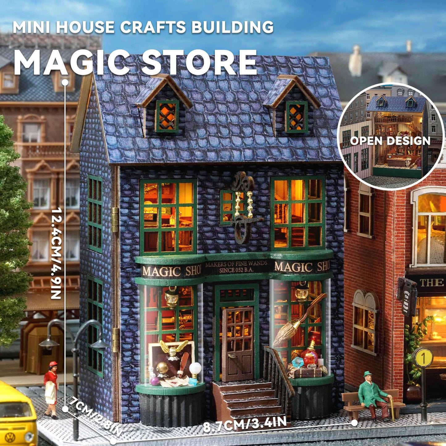 Flever Dollhouse Miniature DIY Kit – Creative Room with Furniture (1:32 Scale)