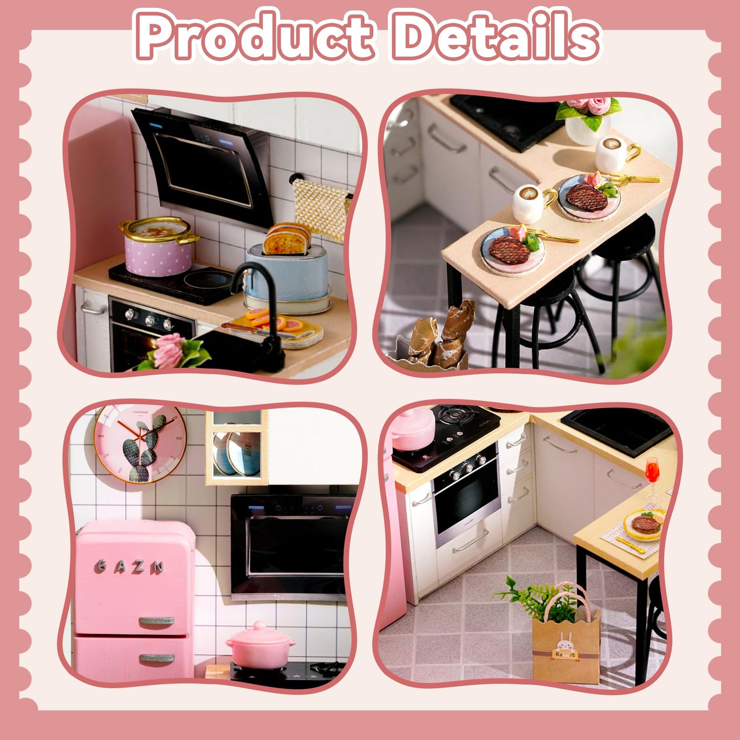 Flever Dollhouse Miniature DIY Kit with Furniture – Creative Room (Taste of Life)