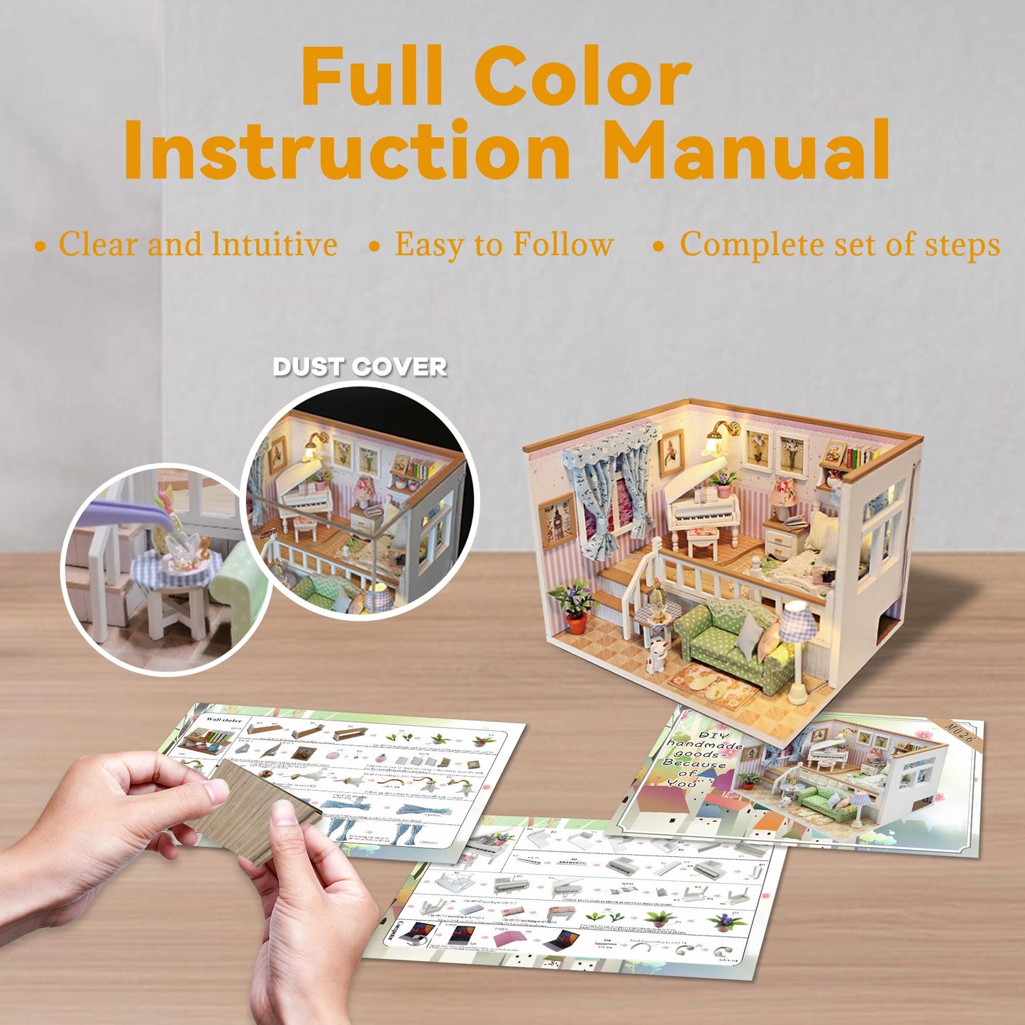 Flever Dollhouse Miniature DIY Kit – Romantic Valentine Gift