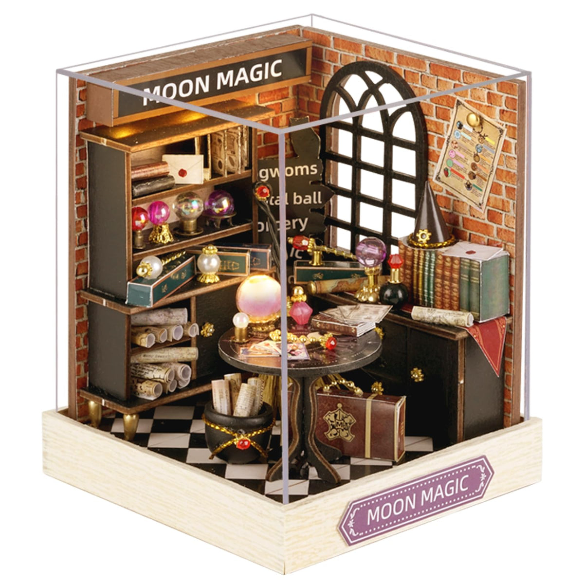 Flever Moon Magic Dollhouse Miniature DIY Kit – Creative Room with Furniture for Romantic Artwork Gift