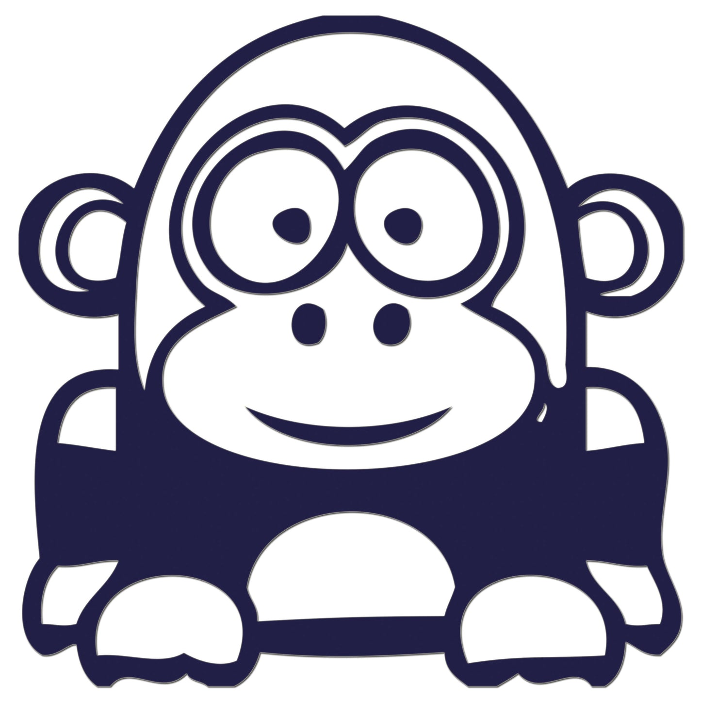 Funny Cartoon Gorilla Iron On HTV Transfer