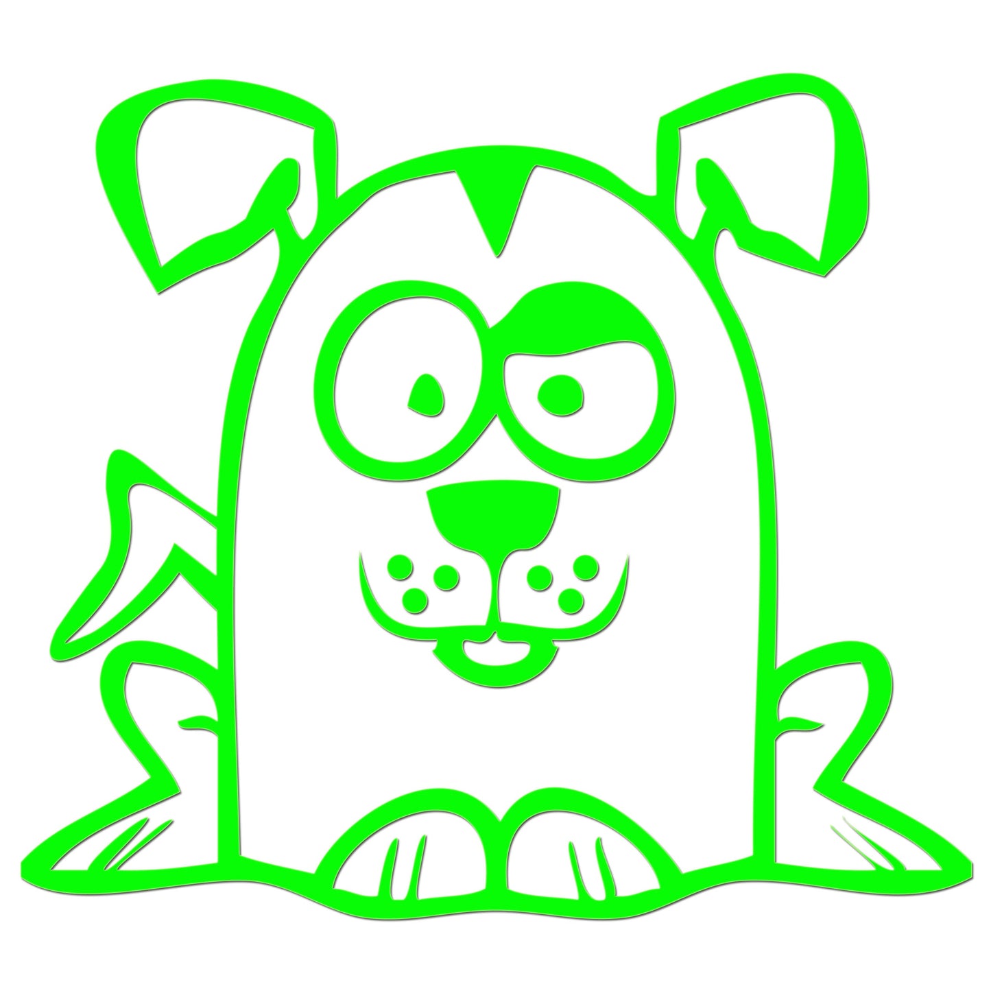 Funny Cartoon Dog Iron On HTV Transfer