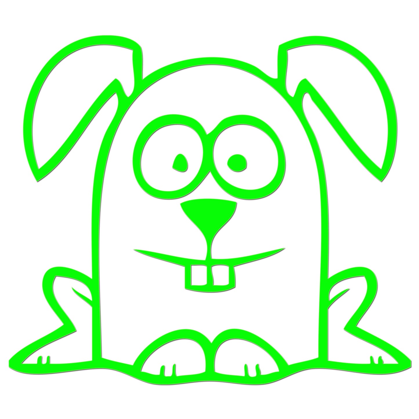 Funny Cartoon Rabbit Iron On HTV Transfer