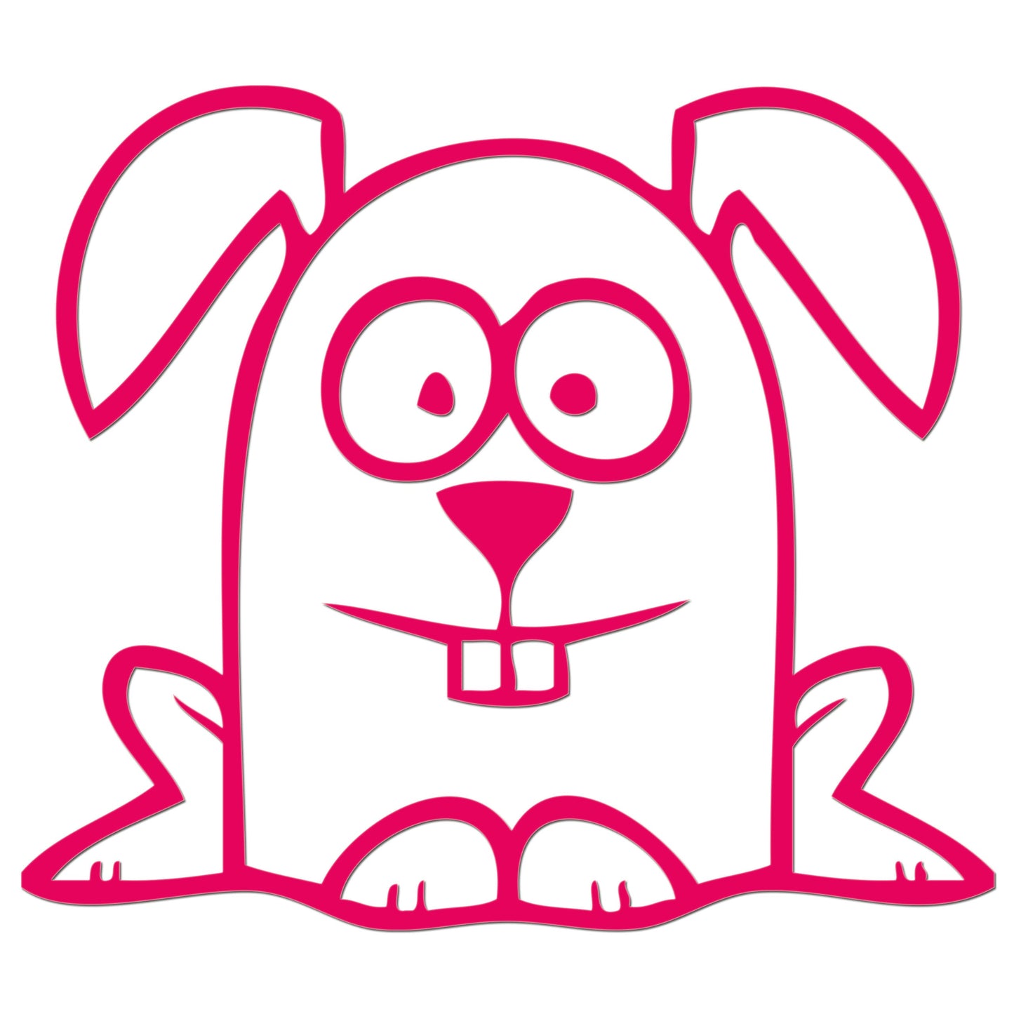 Funny Cartoon Rabbit Iron On HTV Transfer