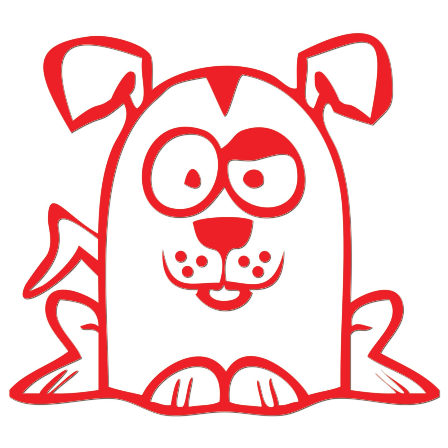 Funny Cartoon Dog Iron On HTV Transfer