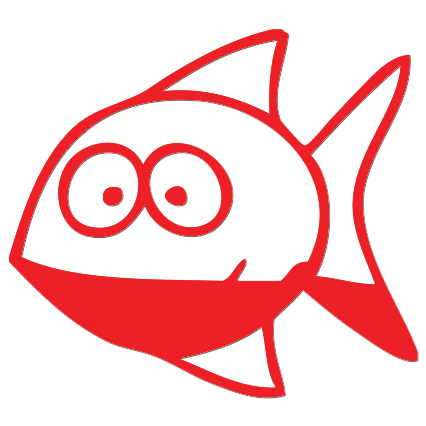 Funny Cartoon Fish Iron On HTV Transfer