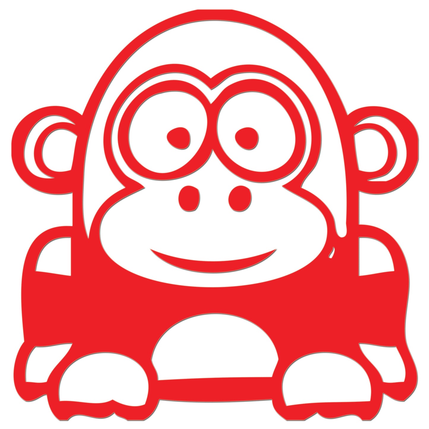 Funny Cartoon Gorilla Iron On HTV Transfer