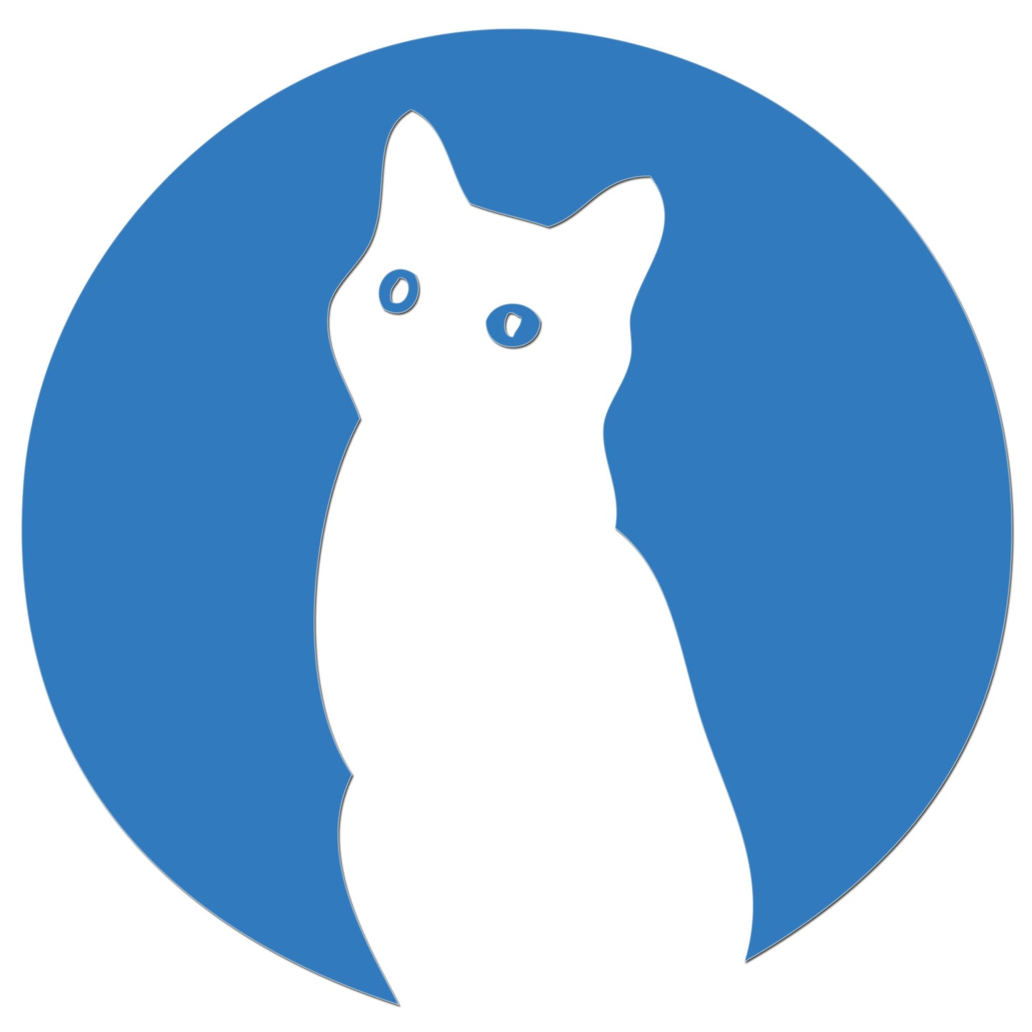 Moon Cat Iron On HTV Transfer