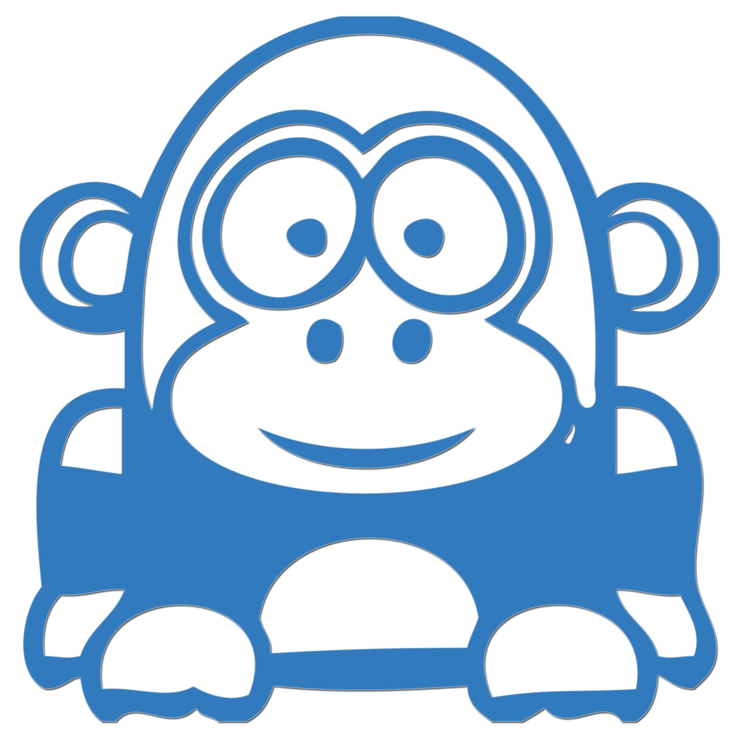 Funny Cartoon Gorilla Iron On HTV Transfer