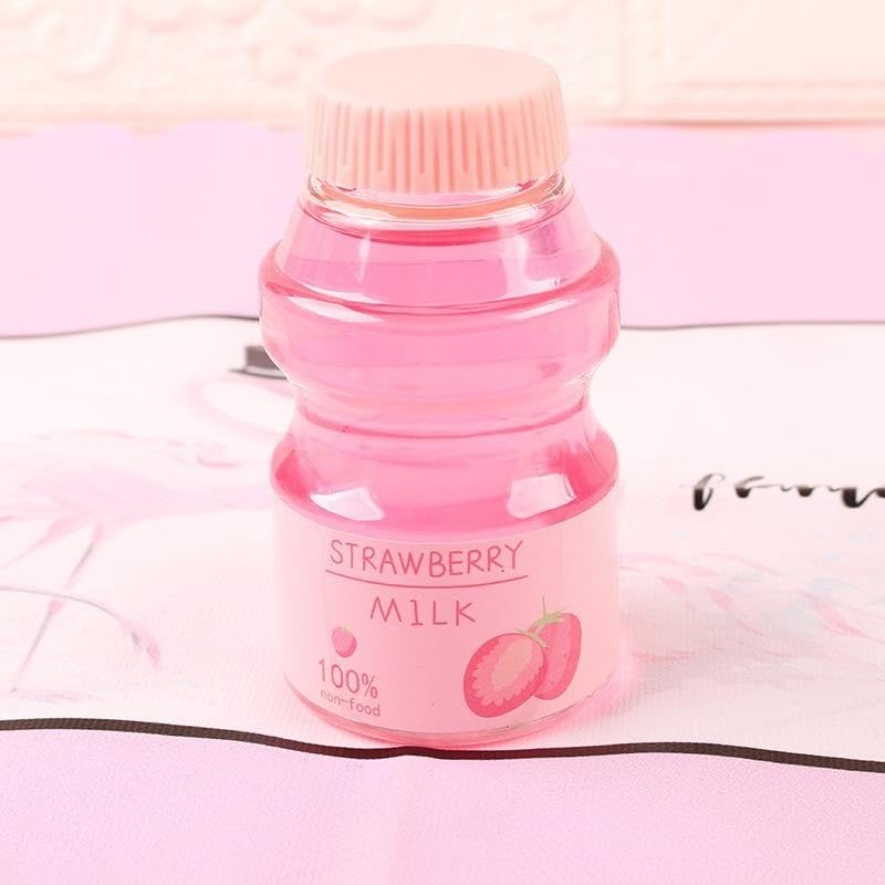 FLIPNEX Clear Strawberry Jelly Slime – Fluffy, Stretchy Bubble Putty for Stress Relief (Pink-3)