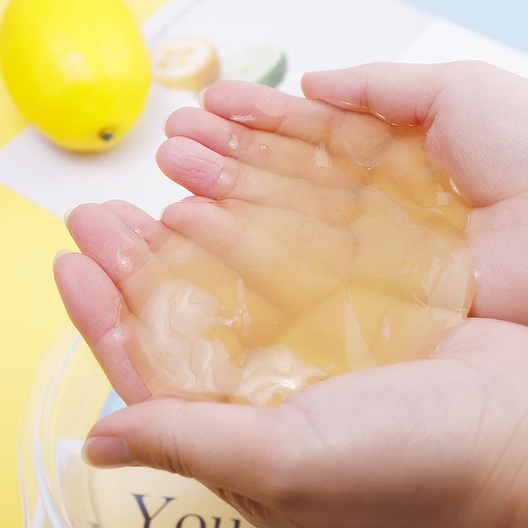 FLIPNEX Clear Strawberry Jelly Slime – Fluffy, Stretchy Bubble Putty for Stress Relief (Pink-3)