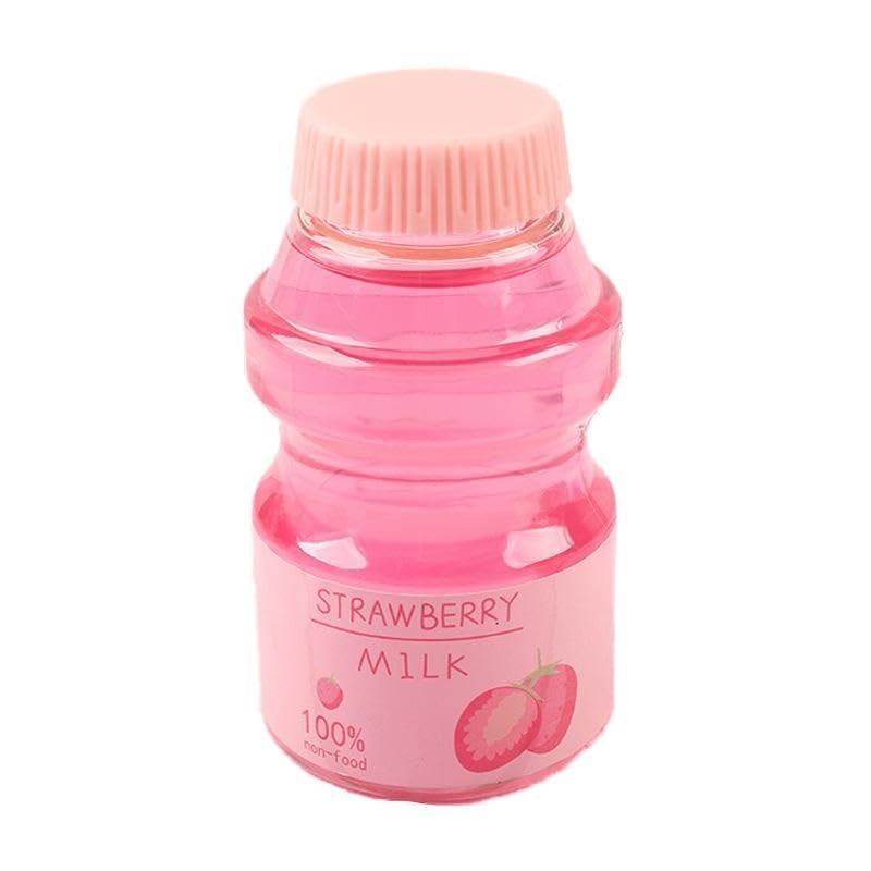 FLIPNEX Clear Strawberry Jelly Slime – Fluffy, Stretchy Bubble Putty for Stress Relief (Pink-3)