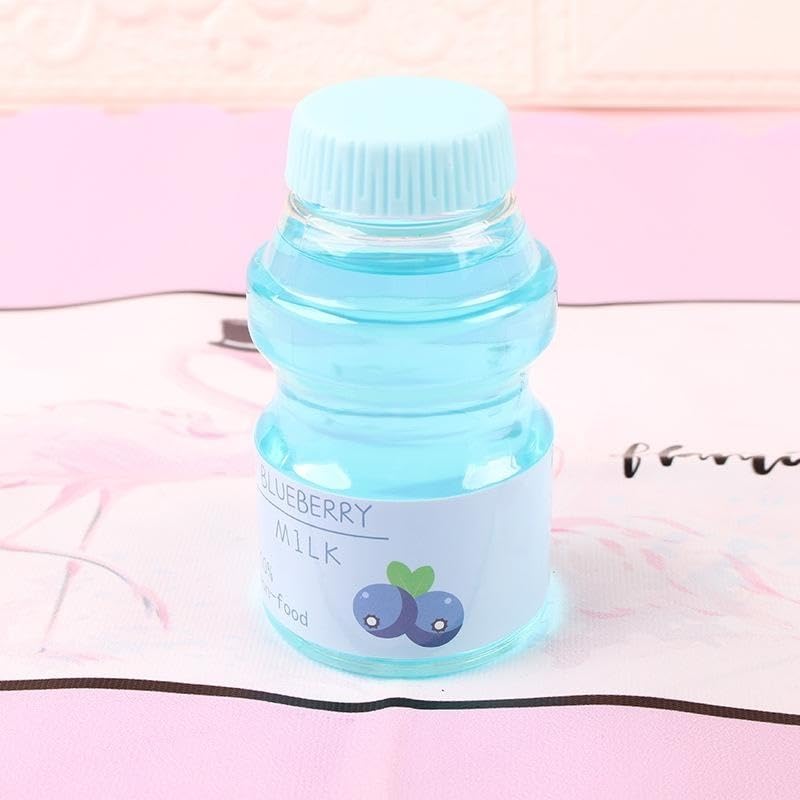 FLIPNEX Clear Strawberry Jelly Slime – Fluffy, Stretchy Bubble Putty for Stress Relief (Pink-3)