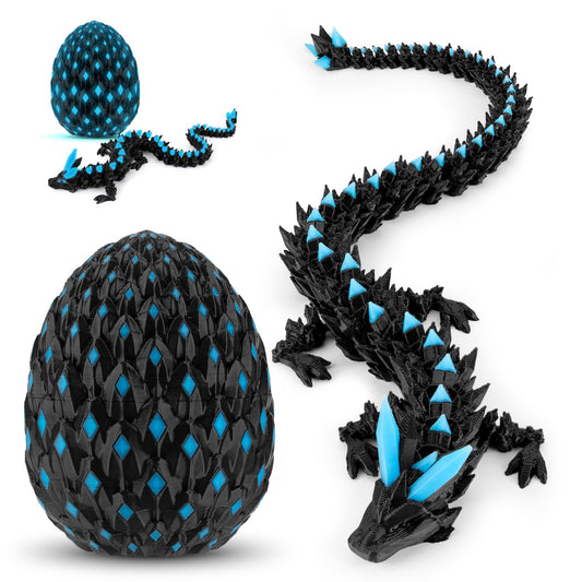 FLISAT 3D Printed Dragon Egg Glow-in-the-Dark | Fidget Toy & Easter Gift