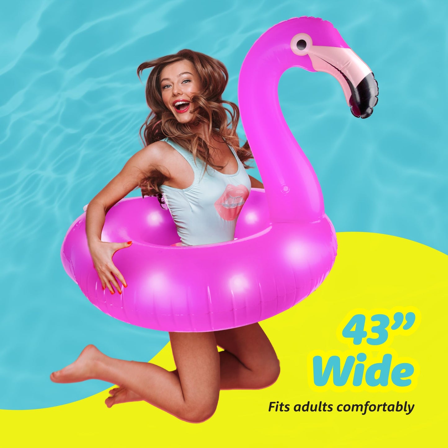 Floatify Flamingo Pool Float with LED Lights | Battery-Powered Inflatable Pool Decor