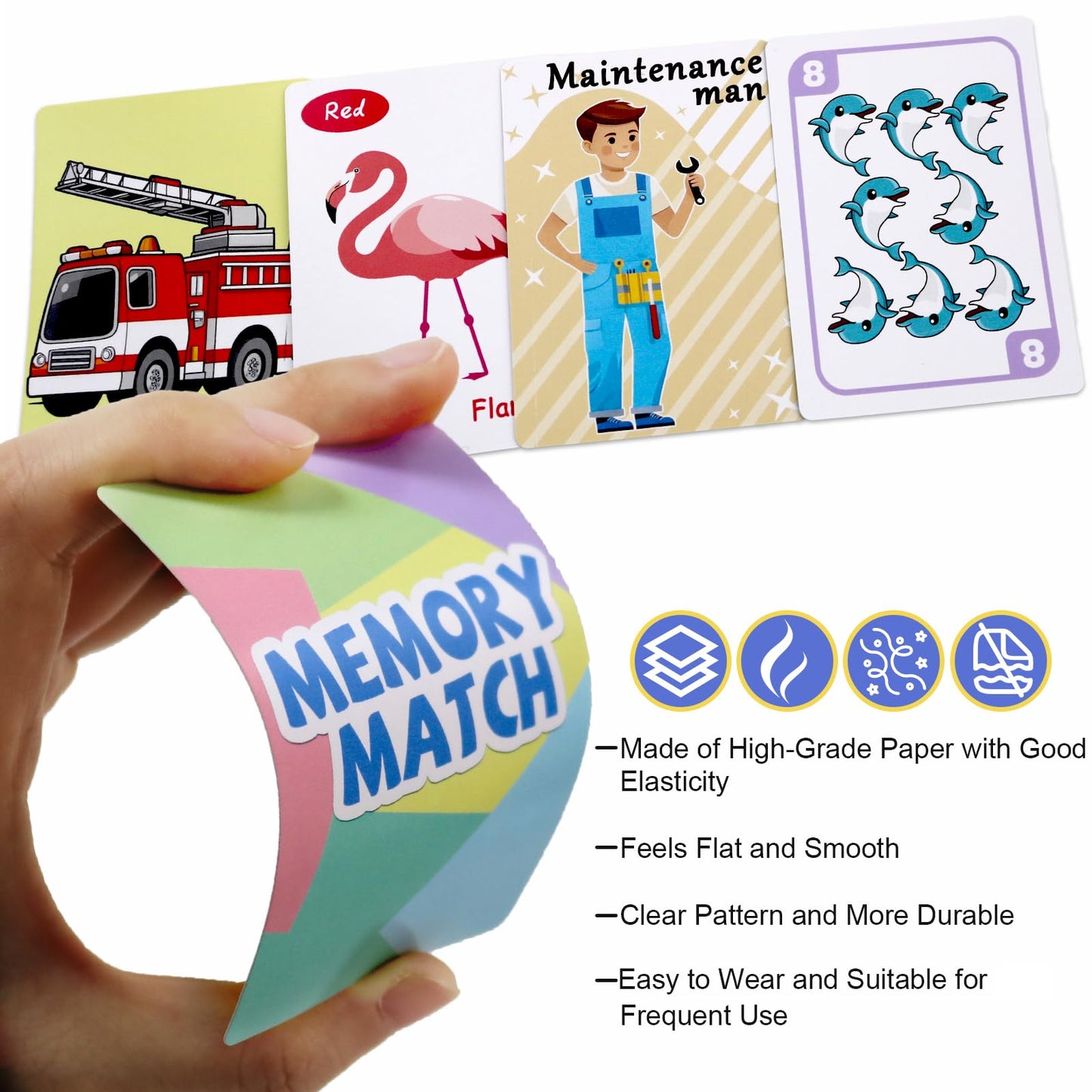 Floatlive Card Games for Kids 4-8 | Go Fish, Old Maid, Memory – 4 Decks