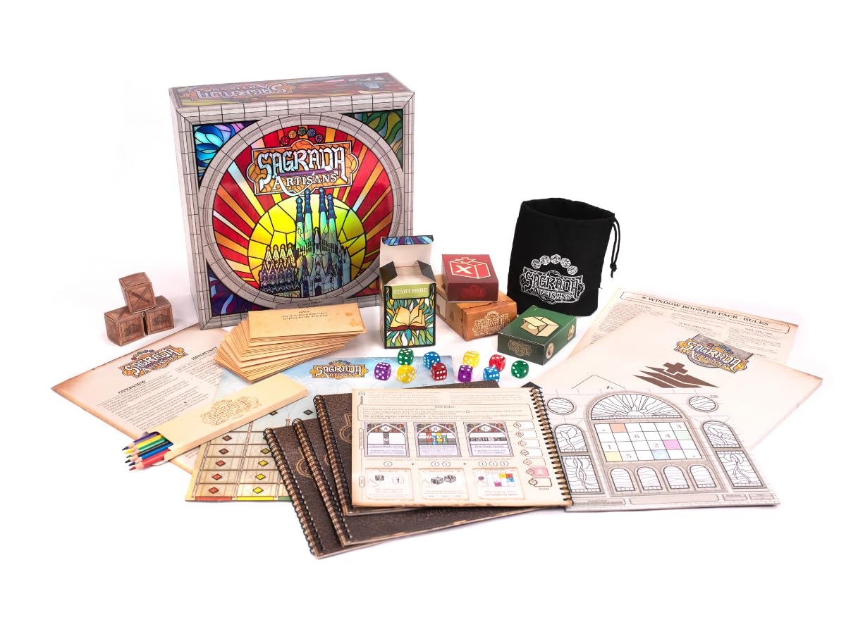 Floodgate Games Sagrada Artisans — Strategy Board Game for 2–4 Players (Ages 10+)