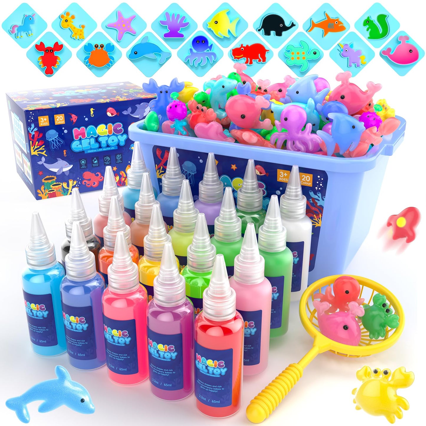 Flooyes Magic Gel Water Pets Elf Toy Kit | Creative Squishy Maker for Kids