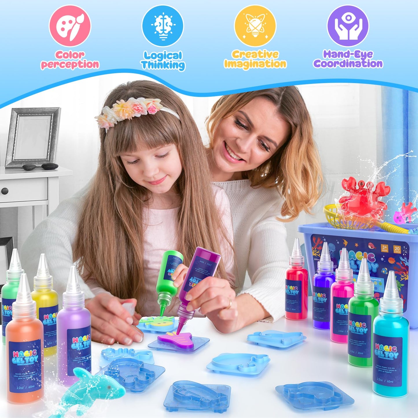 Flooyes Magic Gel Water Pets Elf Toy Kit | Creative Squishy Maker for Kids