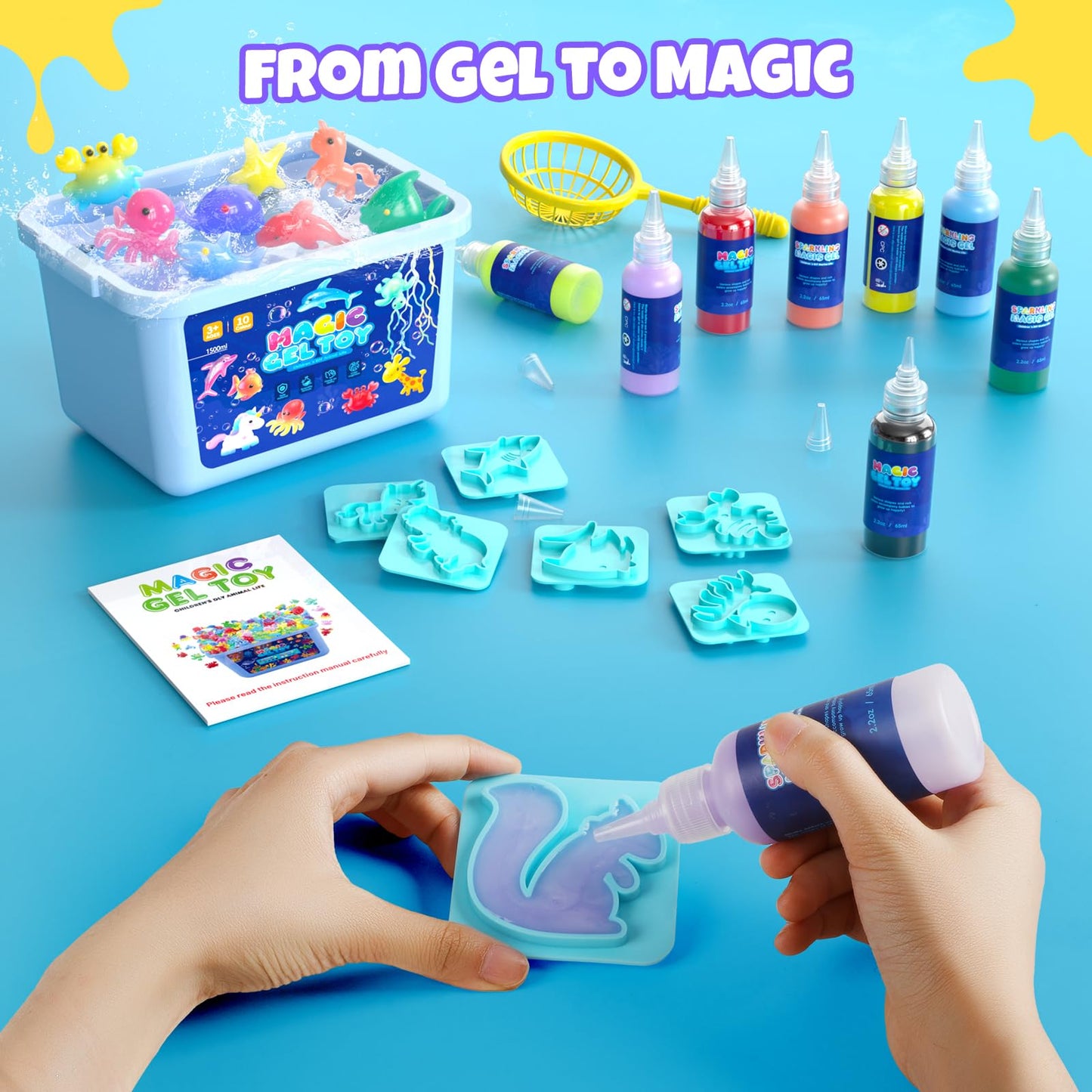 Flooyes Magic Gel Water Pets Elf Toy Kit | Creative Squishy Maker for Kids