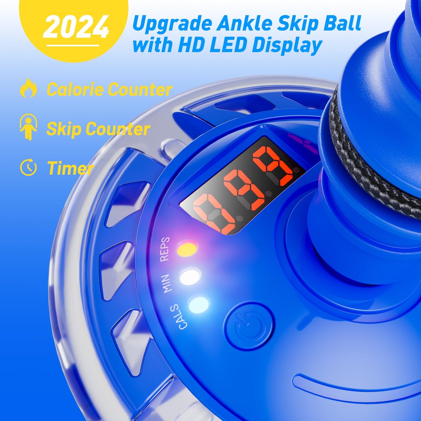 Flooyes Skip Ball for Kids – LED Counter, Timer & Calorie Tracker (Ages 6-10+)