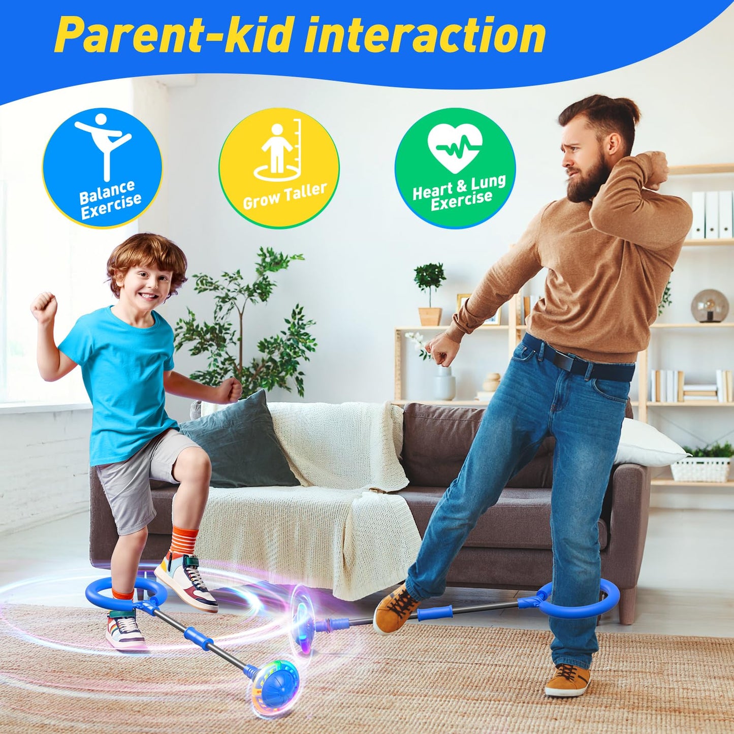 Flooyes Skip Ball for Kids – LED Counter, Timer & Calorie Tracker (Ages 6-10+)