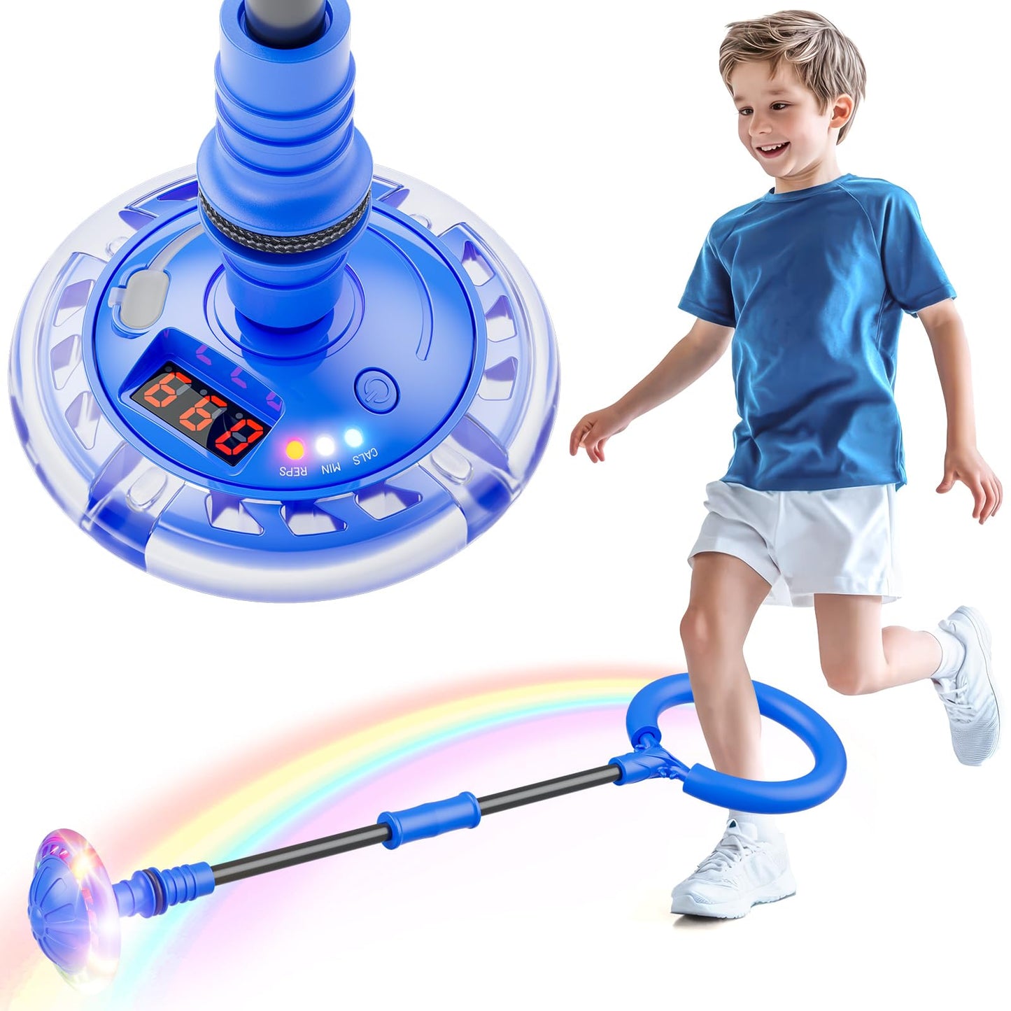 Flooyes Skip Ball for Kids – LED Counter, Timer & Calorie Tracker (Ages 6-10+)