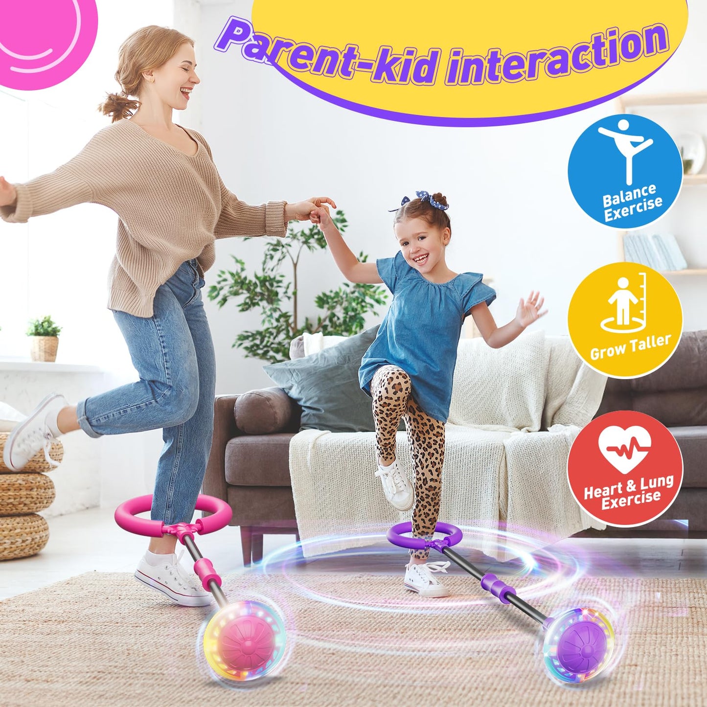 Flooyes Skip Ball for Kids – LED Counter, Timer & Calorie Tracker