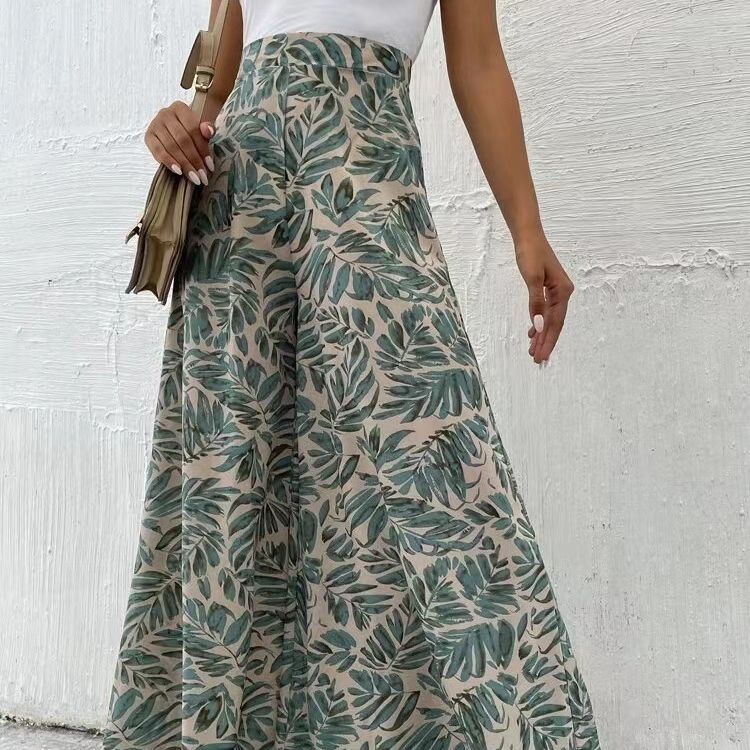 Floral Wide-leg Pants For Women, Palazzo Pants