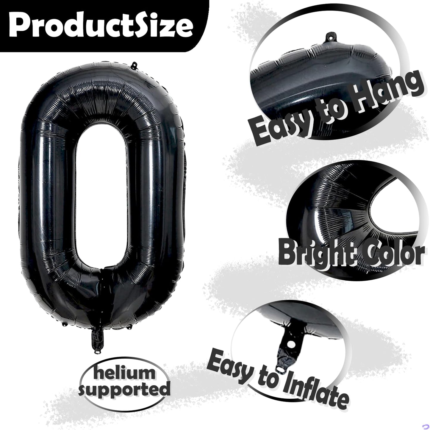 Florisland 40in Black 27 Balloon with Crown – 27th Birthday Decor