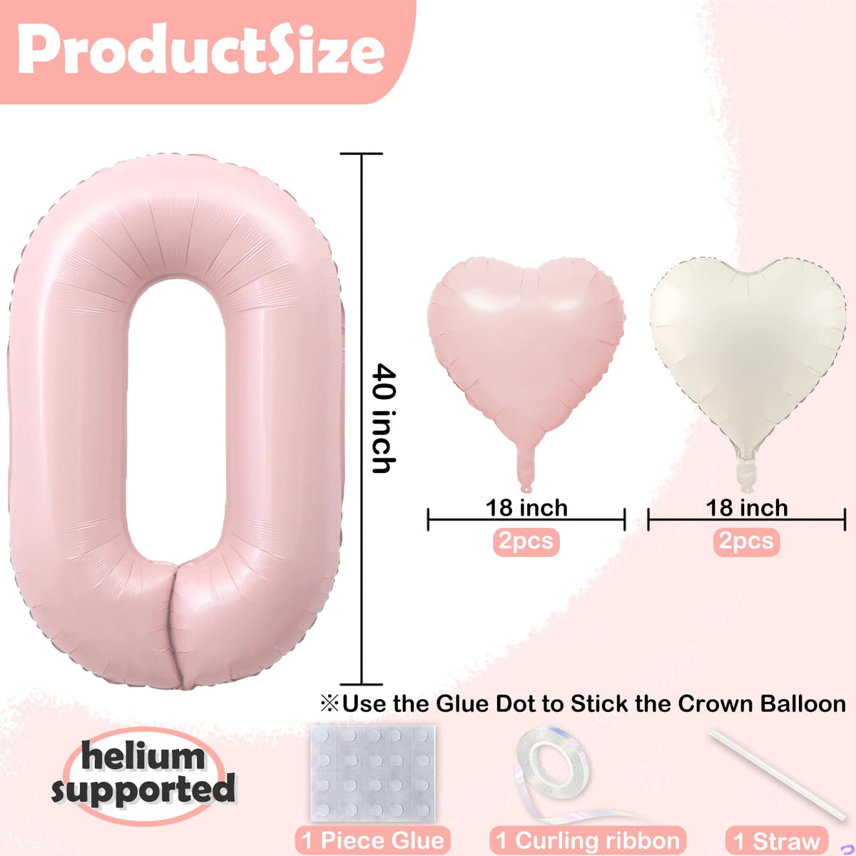 Florisland Pink 31 Balloon – 40-Inch Dusty Pink Number Balloon for 31st Birthday