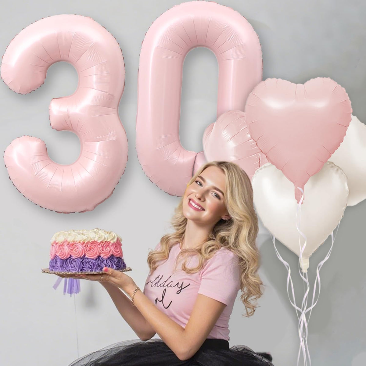 Florisland Pink 31 Balloon – 40-Inch Dusty Pink Number Balloon for 31st Birthday