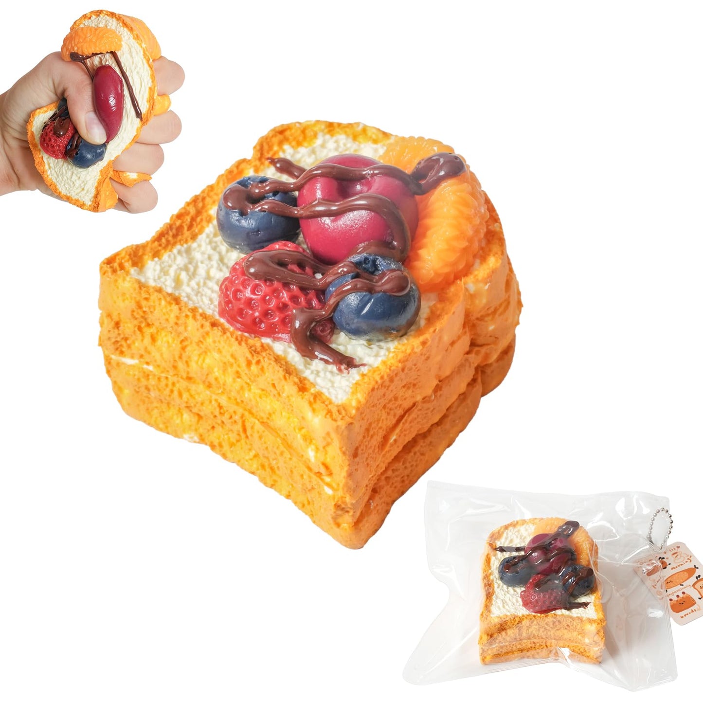 Flovyn Taba Toast Berries Cream – Premium Silicone Squishy Toy for Focus