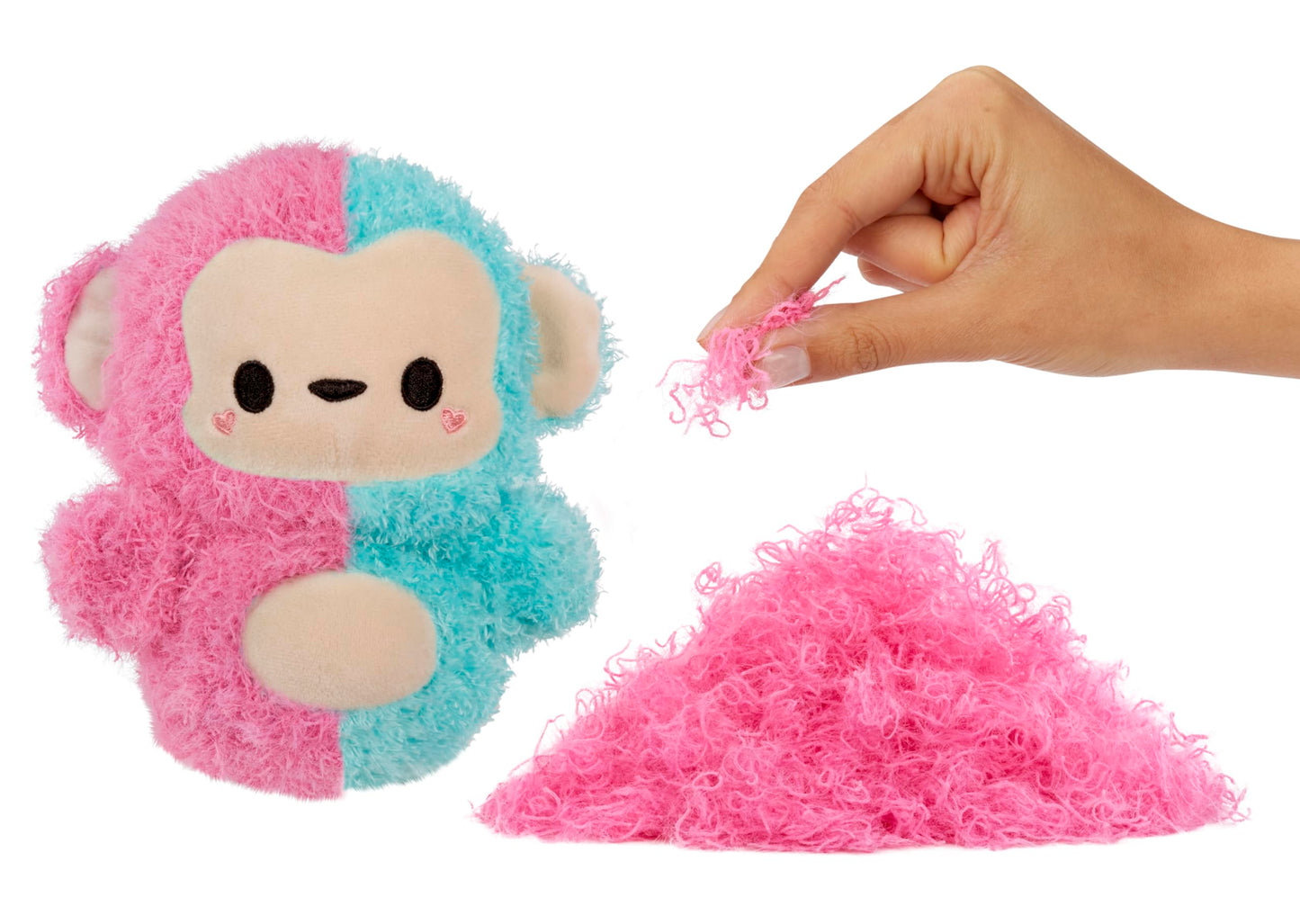 Fluffie Stuffiez Monkey Small Collectible Plush – Surprise Reveal & DIY Fur Pull
