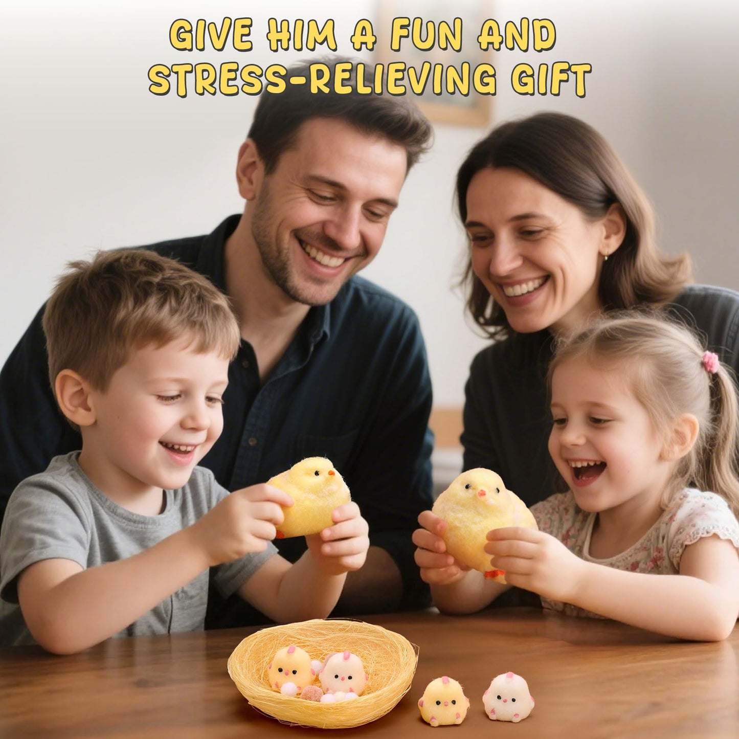 FlufiFiea 6Pcs Taba Handmade Squishy Chick Toys – Soft Silicone Stress Relief