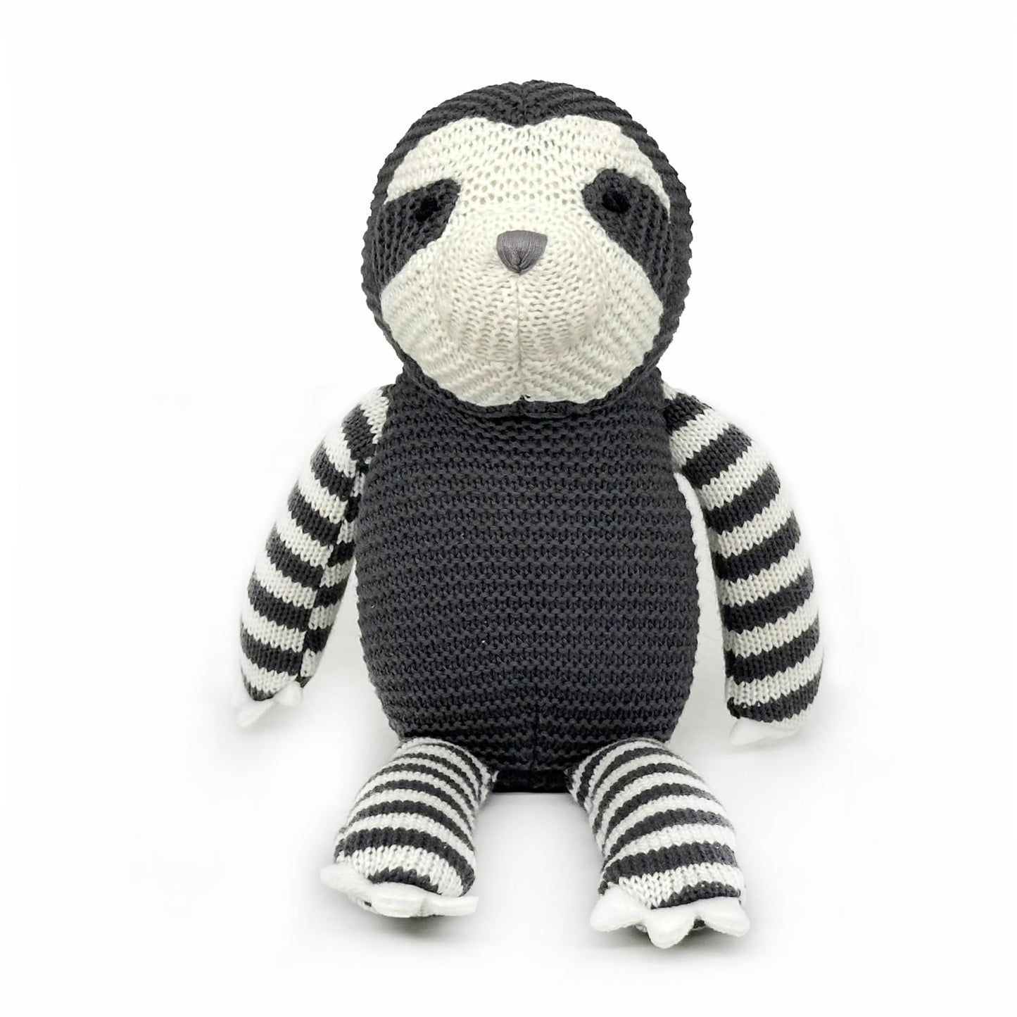 FLUFFYFUN 100% Organic Cotton Grey Sloth Plush – 7.1-inch Baby Stuffed Animal for Newborns