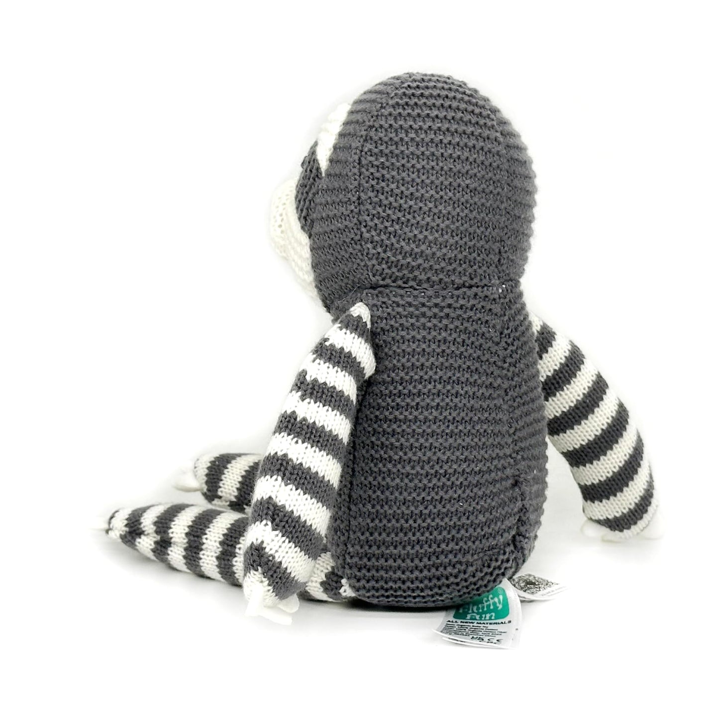 FLUFFYFUN 100% Organic Cotton Grey Sloth Plush – 7.1-inch Baby Stuffed Animal for Newborns