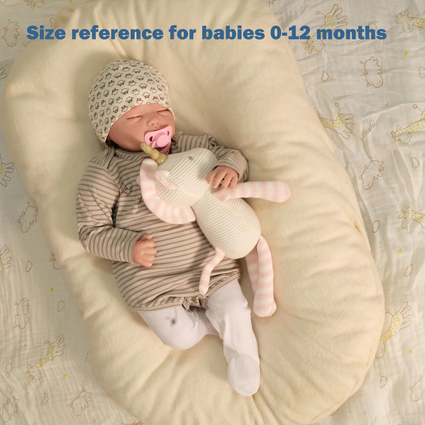 FLUFFYFUN 100% Organic Cotton Pink Unicorn Plush – 7.1-inch Baby Stuffed Animal