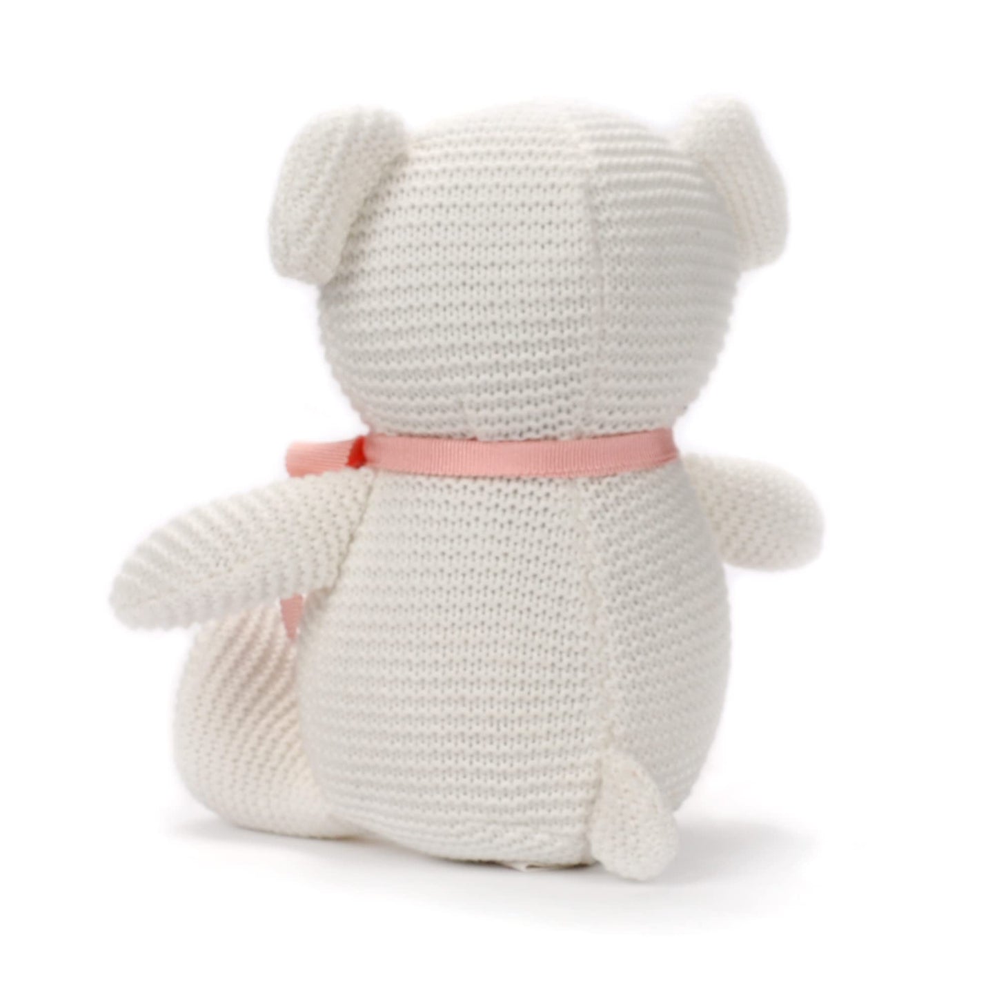 FLUFFYFUN 100% Organic Cotton Teddy Bear Plush — 6.5-inch Baby Stuffed Animal for Newborn
