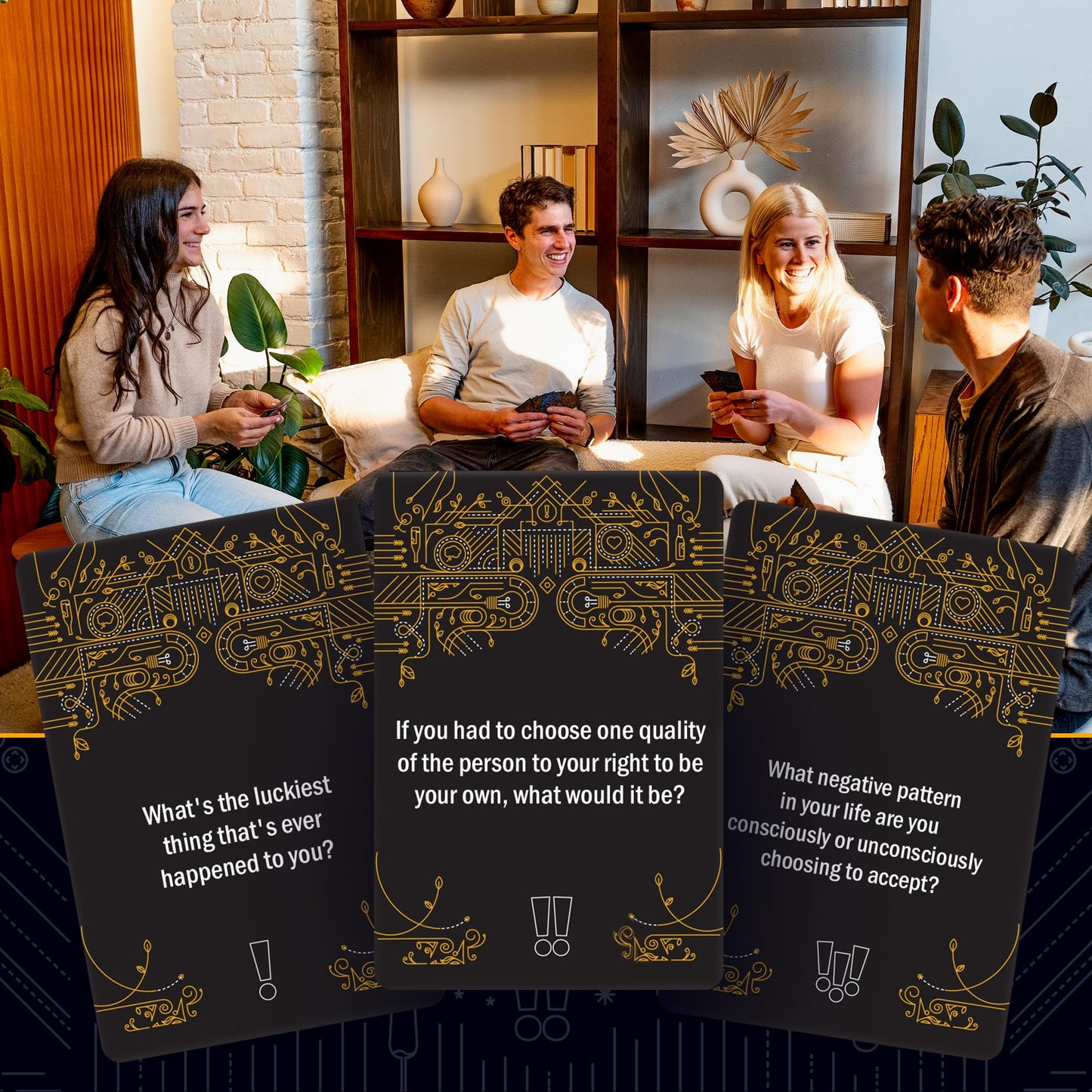 FLUSTER Ice Breakers & Deep Conversation Cards for Adults (126 Cards) | Conversation Starter Card Game