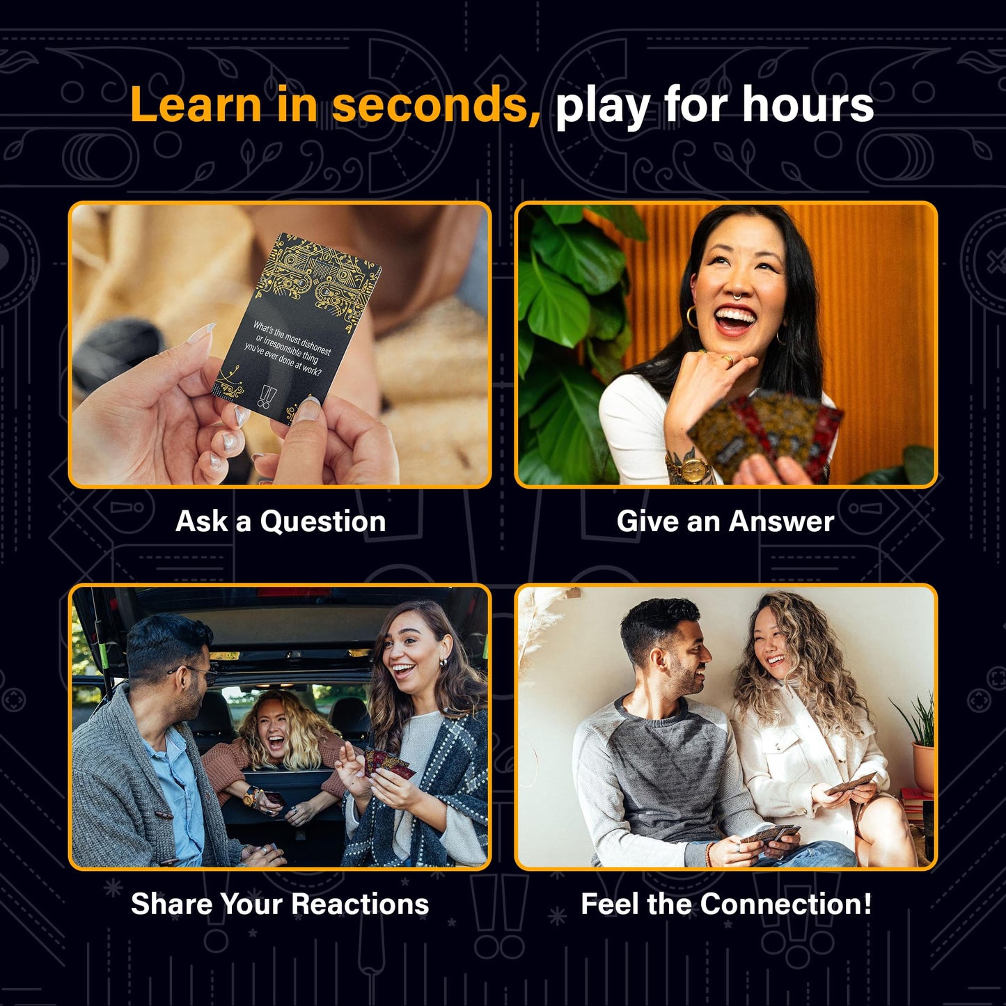 FLUSTER Ice Breakers & Deep Conversation Cards for Adults (126 Cards) | Conversation Starter Card Game
